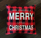 Have Yourself a Merry Little Christmas Plaid - pillow cover