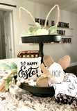 Tiered Tray Mini Pillow | Happy Easter Mini Pillow | Farmhouse Tiered Tray Decor | Easter Tiered Tray Decor