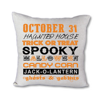 Halloween Words - Pillow Cover