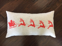 Santa's Sleigh - pillow cover