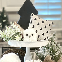 Tiered Tray Mini Pillow | Black Tree Pattern | Farmhouse Tiered Tray Decor | Christmas Tiered Tray Decor