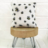 Tiered Tray Mini Pillow | Bee Pattern Mini Pillow | Farmhouse Tiered Tray Decor | Spring Tiered Tray Decor