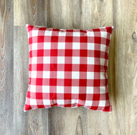 Red & White Table Cloth - pillow cover