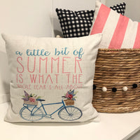 Summer Bike - pillow cover