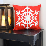 Red Snowflake - pillow cover