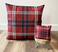 Red White & Blue Plaid / 4th of July / Pillow Cover / Holiday Pillow / Throw Pillow / Accent Pillow / Machine Washable