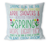 Tulip Spring Subway Pattern - Pillow Cover