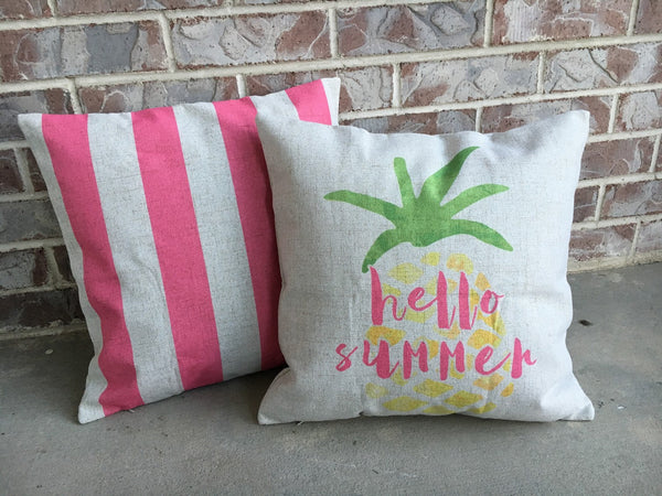 Hello Summer Pineapple - pillow cover