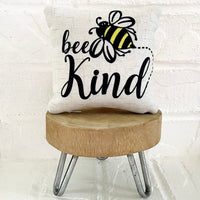 Tiered Tray Mini Pillow | Bee Kind Mini Pillow | Farmhouse Tiered Tray Decor | Spring Tiered Tray Decor