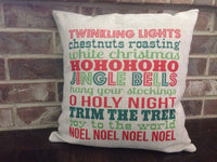 Christmas Subway Art - pillow cover