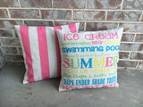 Summer Words - pillow cover