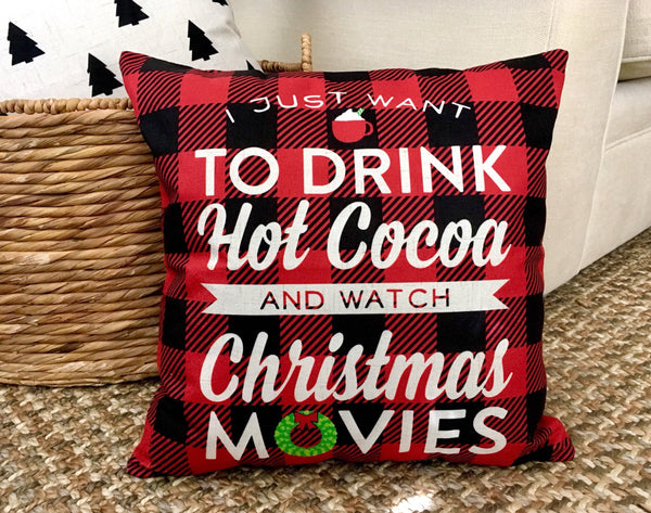 Drink Hot Cocoa - pillow cover