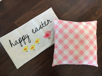 Pink Gingham - pillow cover