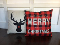 Have Yourself a Merry Little Christmas Plaid - pillow cover