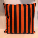 Orange & Black Stripe - pillow cover