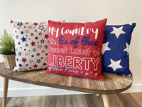Red My Country Tis of Thee - Pillow Cover