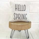 Tiered Tray Mini Pillow | Hello Spring Mini Pillow | Farmhouse Tiered Tray Decor | Spring Tiered Tray Decor
