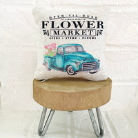 Tiered Tray Mini Pillow | Flower Market Truck Mini Pillow | Farmhouse Tiered Tray Decor | Spring Tiered Tray Decor