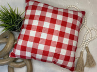 Red & White Table Cloth - pillow cover