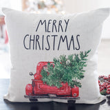 Christmas Truck & Tree - pillow cover