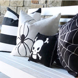 Black Spider Web - Haloween pillow cover