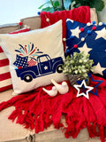 Fireworks & Truck - Pillow Cover