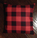 Red Plaid - pillow cover