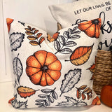 Leaf & Pumpkin Pattern - pillow cover