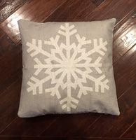 Grey Snowflake - pillow cover