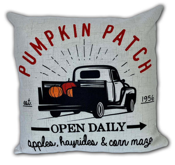 Pumpkin Patch Truck - Pillow Cover